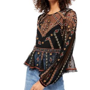 SOLD NWT Free People Laced Knit Top Size XS